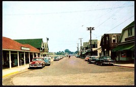 Watch Hill, RI 1950s Color Chrome Postcard - Downtown Business Section - £9.79 GBP