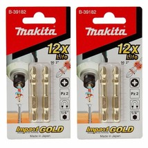 2 Packs Makita B-28282 Impact GOLD Torsion Bit PZ2 50mm Screwdriver - £15.00 GBP