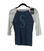 Nike Women s Seattle Mariners Logo  3/4 Sleeve Raglan T-Shirt, White/Navy, XS - £18.19 GBP
