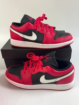 Nike Air Jordan 1 Low Black White Very Berry 553560-061 Size Y5.5/W7 - £73.07 GBP