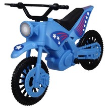 Elf Fashion Doll Toy Motorcycle Dirt Bike Holiday Prop Novelty Cake Topper -BLUE - £4.53 GBP