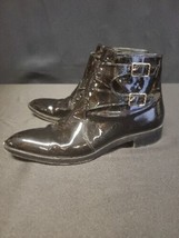 Gianvito Rossi Boot Bootie Patent Leather Black Buckle Bootie Size 39/ 8.5 - $73.82