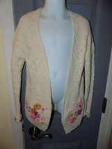 Disney Oatmeal Color Rapunzel Cardigan Sweater Size 5/6 Girl&#39;s EUC - £16.64 GBP