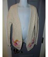 Disney Oatmeal Color Rapunzel Cardigan Sweater Size 5/6 Girl&#39;s EUC - £16.58 GBP