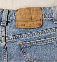Levi&#39;s 550 Orange Tab Blue Denim Shorts Relaxed Fit 90s Style Size 32 - £41.57 GBP