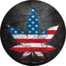 American Pot Novelty Metal Mini Circle Magnet CM-719 - $12.95