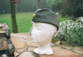 Unissued 1940s Swedish army grey wool side cap hat garrison forage military WW2 - $10.00