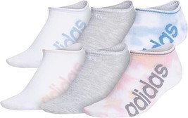adidas Color Wash 6 Pair No Show Socks Womens Size 5-10 - £16.18 GBP