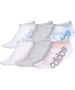 adidas Color Wash 6 Pair No Show Socks Womens Size 5-10 - £16.30 GBP