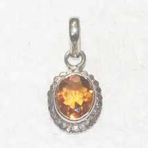 925 Sterling Silver Natural Golden Topaz Necklace Handmade Gemstone Jewelry - £41.01 GBP