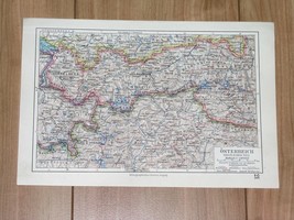 1928 Original Vintage Map Of Western Austria Vorarlberg Tyrol Tirol Italy - $25.23