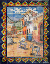 Mexican Tile Mural - £420.70 GBP