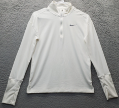 Nike Activewear Top Womens XS White Dri Fit Thumb Hole Sleeve Mock Neck ... - $23.12