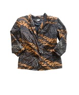 Vintage Robert Stock Limited Womens Animal Print Blazer Medium Tiger &amp; L... - $649.39 MXN