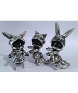 Cherri Polly (Baketan) &quot;Brushed Silver&quot; Set of Cat, Rabbit, Fox Girls RA... - $195.00