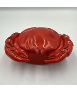 Vtg Ceramic Red Crab Butter Dish Made In Czechoslovakia Handpainted No C... - £14.66 GBP