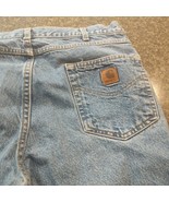 Carhartt Jeans Mens 38x30 Relaxed Fit Tapered Blue Stonewash Denim Heavy... - $25.16 CAD