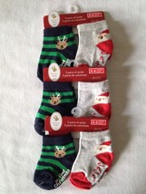 6 Pairs Carter&#39;s Precious Firsts First Christmas Gripper Bottom Socks 0-6 Months - £6.80 GBP