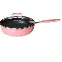 Pioneer Woman 3.5 Qt Sauté Pan w/Lid ~ FRONTIER SPECKLE CORAL ~ Enamel A... - $50.00
