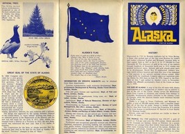 State of Alaska History Transportation Information &amp; Map Brochure 1960&#39;s - £19.44 GBP