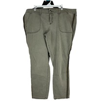 Torrid Denim Womens Size 22 Khaki Pants Embroidered Trim Casual - £21.66 GBP