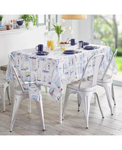 ELRENE Sail Away Stain Resistant Indoor Outdoor 52&quot;X 70&quot; Tablecloth, NEW - £14.30 GBP