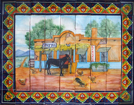 Hand Painted Tile Mural - £427.12 GBP