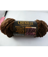 Lion Brand Chenille Thick &amp; Quick Yarn #125 Chocolate Brown 100 yards - $9.46 CAD