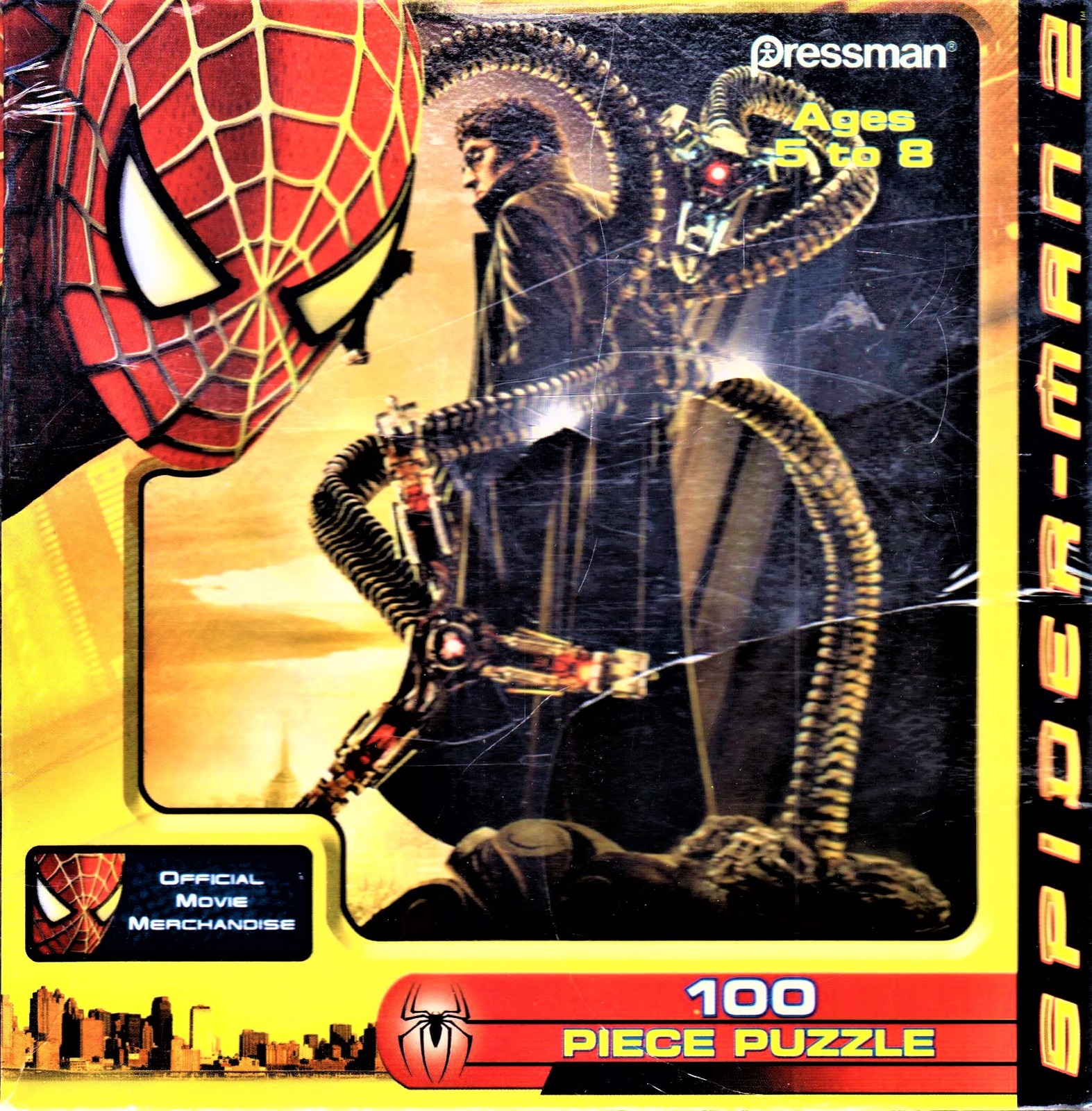 Spider-Man 2 - 100 Piece Puzzle -  Official Marvel Pressman 2003 New Sealed - $7.75