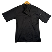 CHEF CODE Short Sleeve Unisex Classic Chef Coat Size XS Black - $17.99