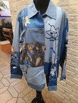 Indigo Moon Womens Sz 1XL Jean tribal  Dressy Fall Jacket RARE Embroider... - $26.39