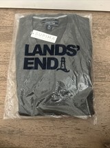 Men&#39;s Lands&#39; End Sweater Supima Cotton Charcoal Gray Solid V Neck Sz M 3... - $380.15 MXN