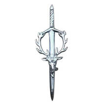 Scottish Sword Silver Kilt Pin Men Highlander Stag Head Sword Sliver Kilt Pin - £18.85 GBP