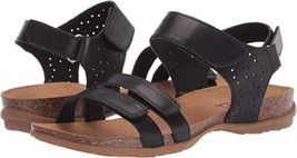 NEW PROPET BLACK LEATHER  COMFORT WEDGE SANDALS SIZE 8.5  4E EEEE WIDE $ - £47.95 GBP