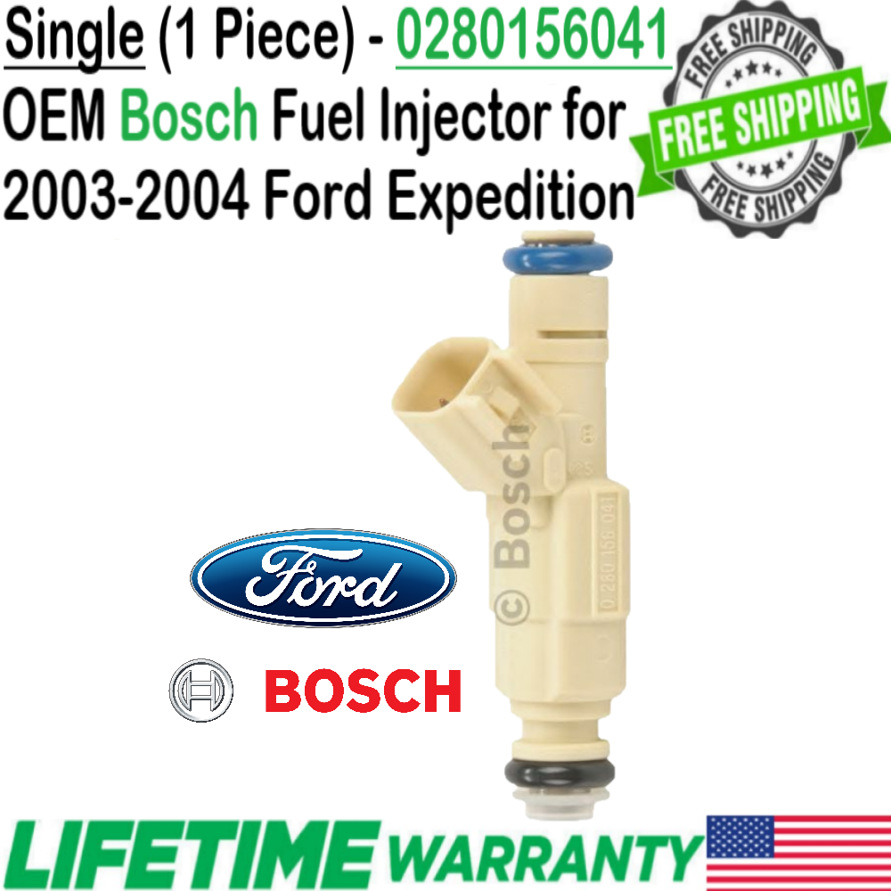 Genuine Bosch x1 Fuel Injector for 2003-2004 Ford Expedition 4.6L V8 #0280156041 - $37.61