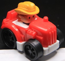 Fisher Price Little People Farmer Jed Red Tractor Wheelies 2010 - $4.99