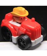 Fisher Price Little People Farmer Jed Red Tractor Wheelies 2010 - £3.74 GBP