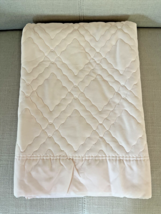 Vintage USA Quiltex Pink Baby Blanket Quilted Nylon Binding  36" x 47" - £39.80 GBP