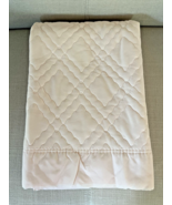 Vintage USA Quiltex Pink Baby Blanket Quilted Nylon Binding  36&quot; x 47&quot; - £39.05 GBP