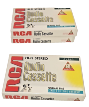 RCA HI-FI Stereo Audio 60 Minute Cassette Mix Tape Lot 3 New Sealed Norm... - $10.65