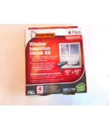 Frost King 4 Pack Indoor Window Insulation Shrink Kit Easy to Use 42&quot; x ... - £7.01 GBP