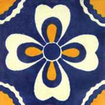 Mexican Tiles &quot;Flower Heart&quot; - £173.83 GBP