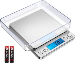 AMIR Digital Kitchen Scale, 500g Mini Pocket Jewelry Scale 2 Trays - $17.82