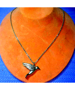 Stunning~Bird in Flight Necklace~Sterling? - $27.72