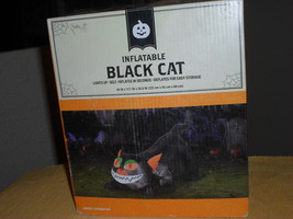 Halloween 4 FT Lighted Black Cat Airblown Inflatable - £28.05 GBP