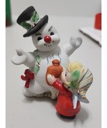 GEORGE GOOD Eve Rockwell  SNOWMAN &amp; ANGEL Figurine &amp; Mix Lot Vtg Ceramic... - $18.00