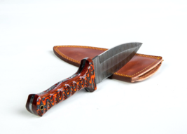 10.5&quot; Damascus Red Smokewood Spear Point Dagger Dirk | 266 Layer 54 HRC ... - £30.59 GBP