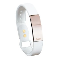 Clavis Tera Magnetic Therapy Sports Golf Health Bracelet White Band Rose Gold - £95.40 GBP