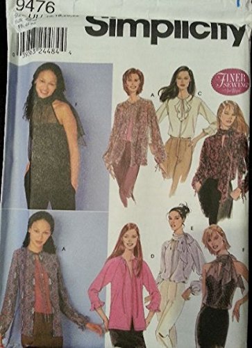 Simplicity 9476 Sewing Pattern Misses Miss Blouses- Size UU 16, 18, 20, 22 - $8.82