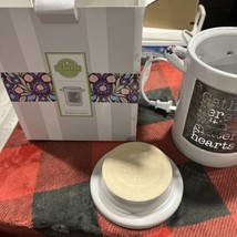 Scentsy GRATEFUL HEARTS Warmer White RustIc Like Galvanized Tin Vintage ... - £19.97 GBP